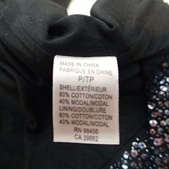 Theory Hailey Skirt Black Metallic Sequin Asymmetrical Hem - Picture 12 of 12